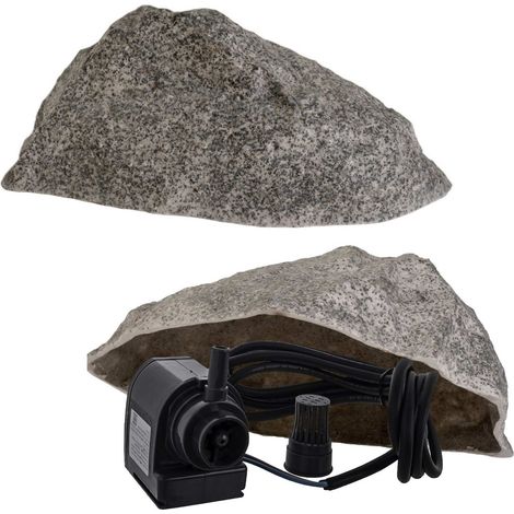Gartendek Faux rocher cache regard jardin 39 cm gris