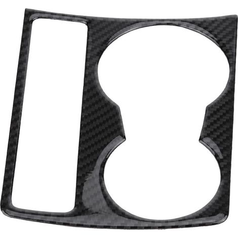 Garniture de couverture de panneau de porte-gobelet d'eau de Console centrale de voiture en Fiber de carbone pour Audi A4 B8 A5 2009 – 2015 (1/5)