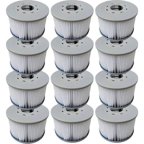 Lot de 12 filtres de rechange pour spas gonflables MSPA, Ø 106 cm. (1/4)