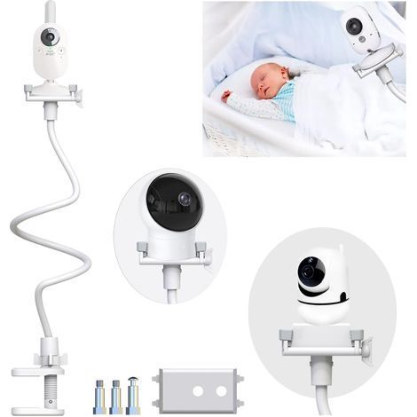 1 Support De Caméra Universel, Bras Flexible 85 Cm, Pince Stable Pour Table, Compatible Babyphone (1/5)