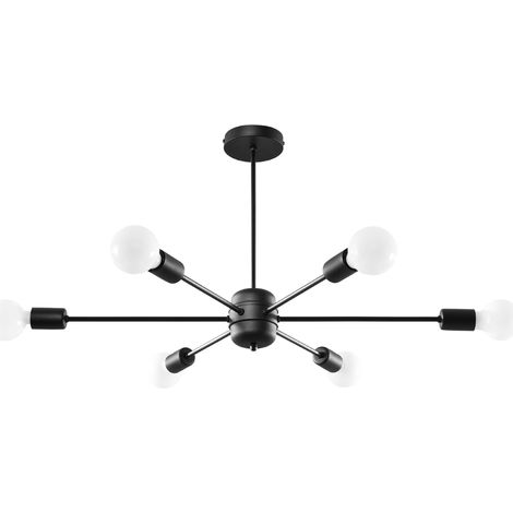 Lustre Lango acier 6xE27 Sollux (1/5)