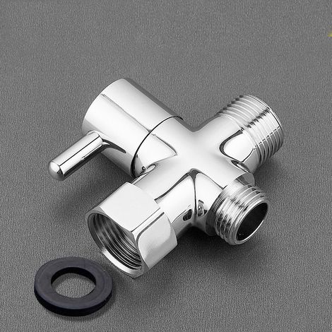 G1/4 Voies Soupape, Valve 3 voies en laiton massif Douchette Composants de Douche Raccord universels (1/3)