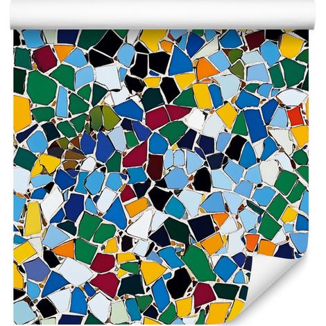 Papier peint mosaïque colorée bleu, mer et azur 50x1000 cm (1/5)