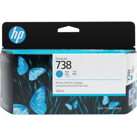Cartuccia di inchiostro Cyan da 130 ml HP 738 per stampanti DesignJet