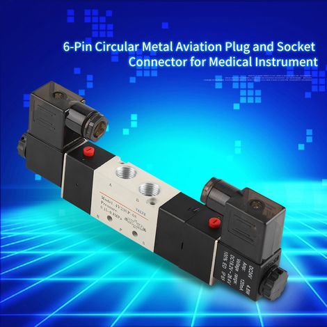 24-V-DC-Magnetventil, BSP-1/4"-Anschluss, normalerweise geschlossen, 3-Wege-Pneumatik, 0,15–0,8 MPa, 4V230-08P (1/5)