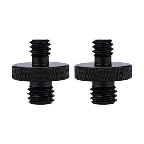 Set of 2 1/4"-20 Male to M10 Male Threaded Screws for DSLR Camera Tripods - Conversion Screws for Photographic Equipment - Tripod Mounting Accessories