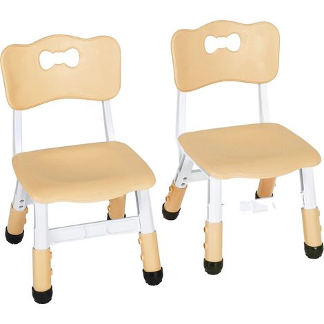 Chaise pour enfants, réglable en hauteur, design robuste et ergonomique, Jaune - 2 Pack (1/2)
