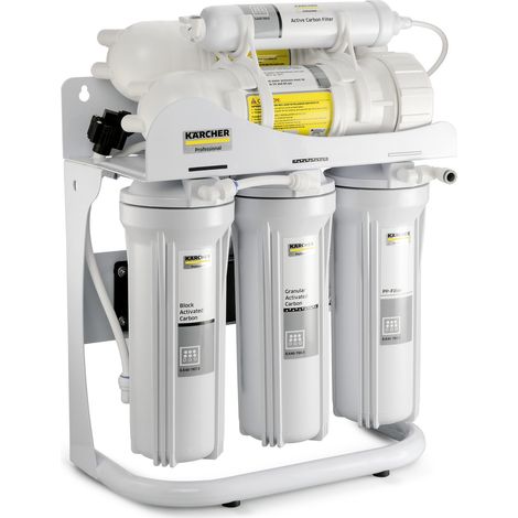 Kärcher – Purificateur d'eau osmose inverse 100 l/h – Filtration 5 niveaux – Compact 80 W – Compatible fontaines WPD – Blanc – Garantie 2 ans