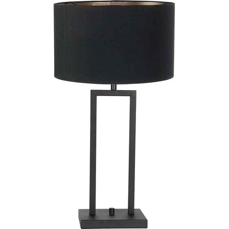 Steinhauer - lampe de table - Stang - noir - métal tissu - Ø 30cm (1/5)