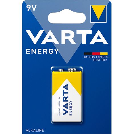 Pila alcalina "Energy" de 9V de bajo consumo (Blíster de 1 unidad) (1/4)