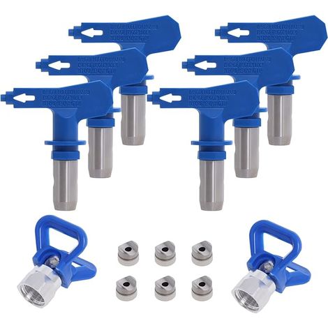 [NON UTILIZZATO] Ugello a spruzzo reversibile airless, protezione sedile ugello 2X, accessori ugello airless per pistola a spruzzo per vernice ad alta pressione (tipo 211, 315, 417, 517, 515, 523)
