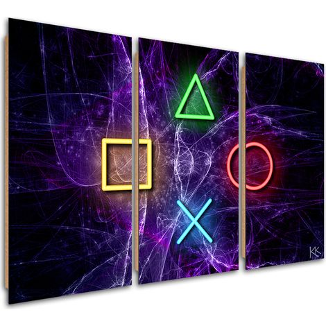 Quadro deco panel 3 paneli, Pulsanti per il controller - 60x40 (1/5)