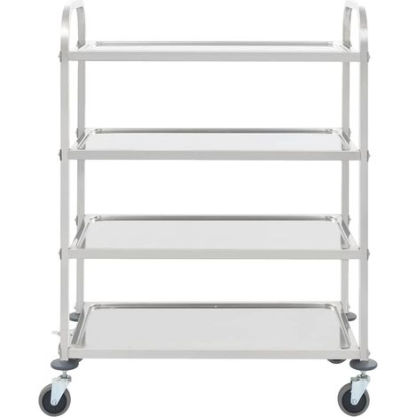 Maison Exclusive - Carrello da Cucina a 4 Livelli 107x55x125 cm in Acciaio Inox (1/5)