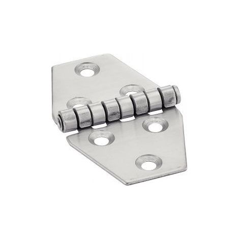 Charnière Type D 6 trous Inox A2 70X40 (1/2)
