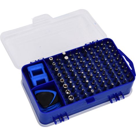 115-in-1 Screwdriver Set, Multi-functional Screwdriver Set, Bits, Clock and Game Console Disassembly Tool, Blue (1/5)