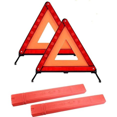 Warndreieck 2er-Set mit Aufbewahrungsbox, ECE-zertifiziert, für Pannenhilfe (1/5)