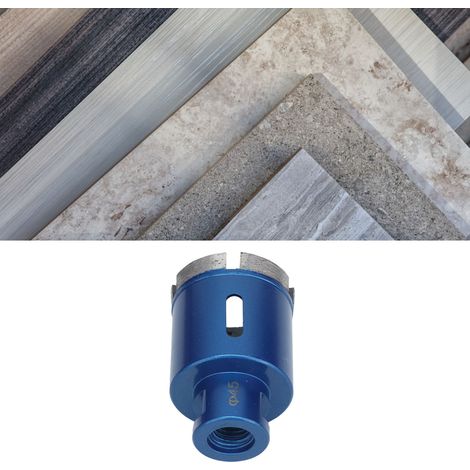 Foret M14 pour granit, béton, carrelage, marbre, fritté, bleu, 45 mm (1/5)