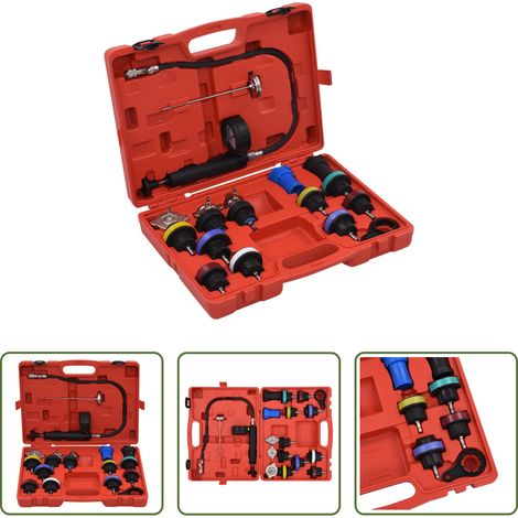 Test di pressione del sistema di raffreddamento e kit di copertura del radiatore da 18 pezzi (1/5)