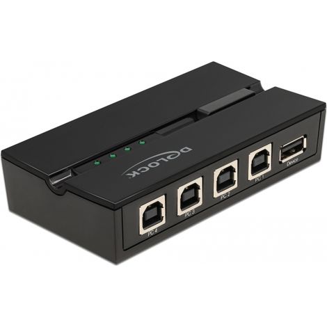 Delock Conmutador USB 2.0 de 4 PC a 1 dispositivo