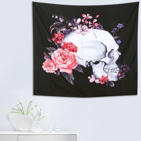 Wandteppich mit Skelettmuster, Wandbehang, Matte, Teppich für Schlafzimmer, Studentenwohnheim, Zuhause, Hintergrunddekoration, 17, 150 x 200 (1/5)