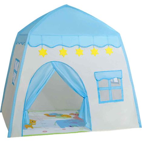 1 Tente de jeu, Château princesse, Tissu Oxford, Fibre de verre, Intérieur et extérieur (1/5)