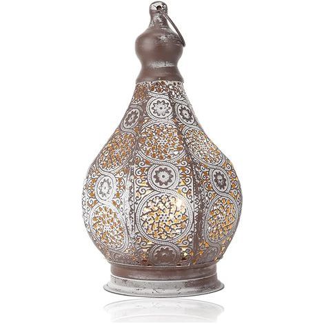 Marokkanische Nachttischlampe, 29,5 cm, Vintage-Elektrolaterne, orientalischer marokkanischer Lampenschirm für den Innenhof (1/5)