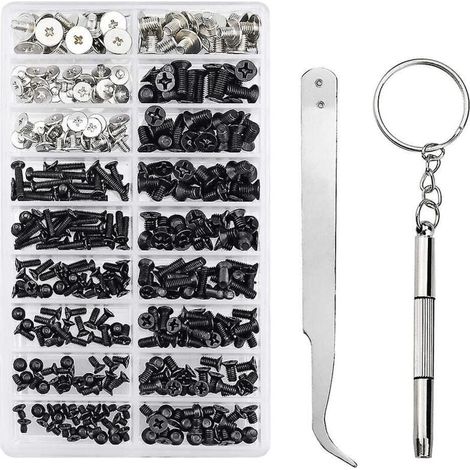 Lot de 355 Vis à Tête Plate M2 M3 M2.5 pour Ordinateur Assorties (1/4)