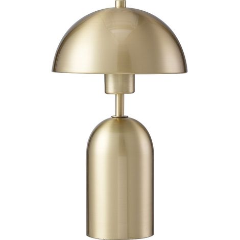 Lampada da tavolo a fungo in ottone spazzolato - D. 20 x H. 35,5 cm - Dorato - TANTA