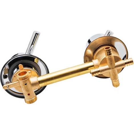 Mitigeur douche haute pression 4 voies en laiton avec cartouche céramique, poignée épaisse entraxe 14,5 cm (1/5)