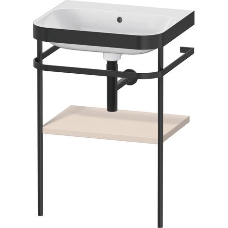 Set Duravit Happy D.2 Plus con soporte metálico, 575x490mm, sin