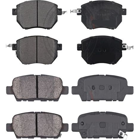 KIT PASTIGLIE FRENO ANTERIORI E POSTERIORI compatibile con INFINITI Q60 / PASTIGLIE FRENANTI AUTO OEM FDB1881 FDB4284,FDB4324 FDB4312 / SOSTITUZIONE DIRETTA / BASSA POLVERE / SILENZIOSO