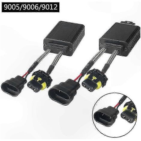 2 Stück Canbus-Widerstände für LED-Scheinwerfer H7 H1 H4 H15 H8 H9 9003 9005 Anti-Flicker-Decoder-Adapter (9005 9006 9012)