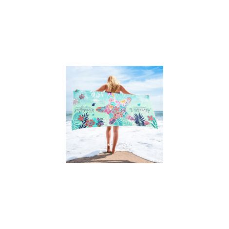 Strandtuch, ultrafeines und saugfähiges Strandtuch aus Fasern, bedrucktes Handtuch, Strandmatte - w - Crezuo