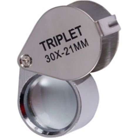 Mini loupe pliable 30x, loupe de bijoutier 21 mm, outil portable, idéale pour inspecter de petits objets, pierres précieuses, diamants, cadeau idéal pour les enfants
