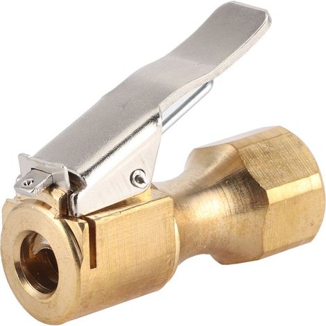 Adaptateur de gonfleur de pneus à clip rapide pour pompe à air, compatible avec le gonflage de voitures et de motos. (1/5)