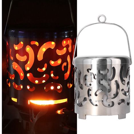[Chauffage Camping] Mini Chauffeur Stainless Steel Warming Cover Portable pour Stove Picnic Barbecue 328g (1/5)