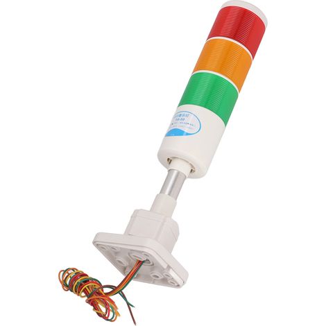 Voyant de défaut clignotant pour le fonctionnement des machines-outils, voyant d'avertissement multicouche, voyant tricolore, indicateur de signalisation LED, alarme sonore et visuelle, 24 V (1/5)