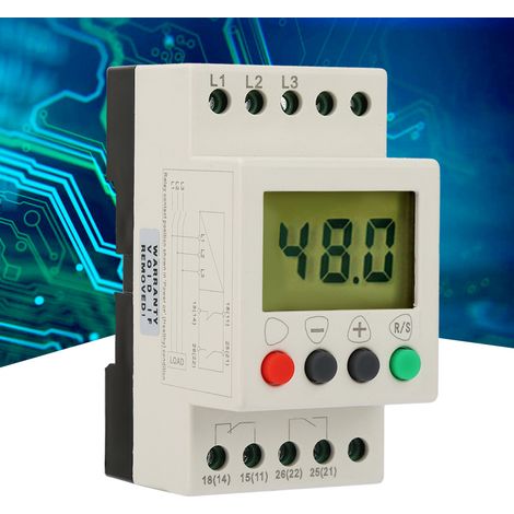 Relais de protection de tension triphasé 380 V CA 50 Hz avec affichage numérique (1/5)