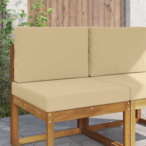 vidaXL Outdoor Sofa Cushion 2 pcs Beige Polyester