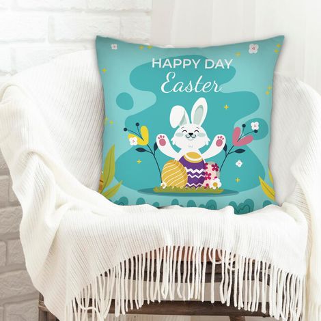 Housse de coussin de salon facile d'entretien pour canapé, lit, chaise décoratif de ferme pour Pâques (1/5)