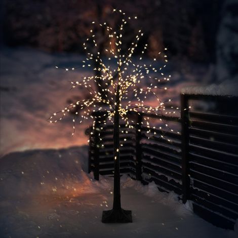 ECD Germany Albero LED 120 cm con 480 LED Bianco Caldo Albero di Natale Artificiale Luminoso con Luci a Forma di Stella Decorazioni Natalizia Rami Flessibili Lampada per Interni ed Esterni IP44 (1/5)