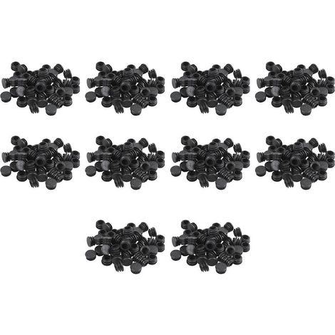 Embouts ronds en plastique pour pieds de table et de chaise, avec tube nervuré, 22 mm de diamètre, 500 pièces par paquet. (1/5)