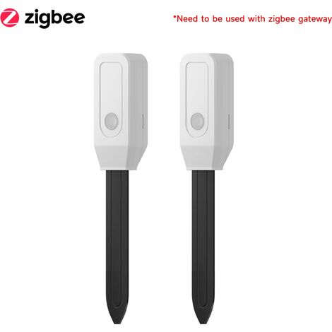 (Zigbee 2 pièces) Testeur de sol Tuya Zigbee : capteur d'humidité et de température sans fil pour la plantation, le jardin et les pelouses en pot. (1/4)
