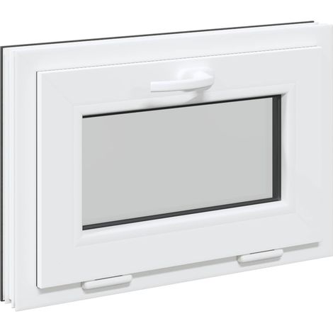 vidaXL Basement Window RISOR 60 x 40 cm PVC and Glass Anthracite