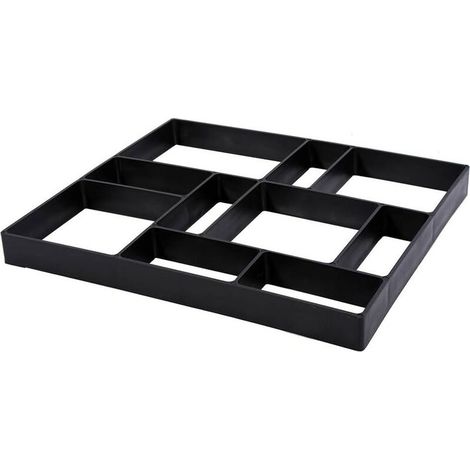 Moule a Pavé Beton Jardin Moule a Beton DIY Iron Réutilisable Moules Béton Moule a Pavage Moule Beton Dalle Moule à Chemin Béton pour Chemin Terrasse Allée Patio Jardin 45 x 40 x 4cm Noir