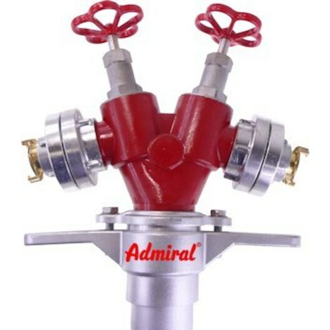 Hydrantenstandrohr STORZ Alu.DN 80 2xAbgang Schnellkupplung,2 Ventile ADMIRAL (1/2)