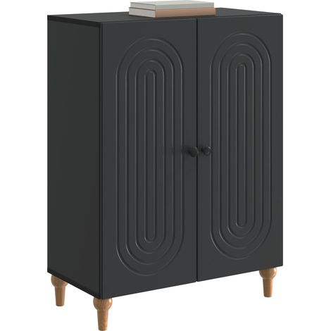 Maison La Vie - Buffet Salon Moderne - Meuble de rangement - Noir 66 x 34,5 x 90 cm Bois d'ingénierie bu4927 (1/5)