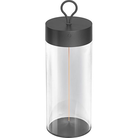 OSRAM Lampe à poser DECOR FILAMENT LED 320mm, gris foncé, 1,2W, 105lm, sans fil, design filament, contrôle manuel de la luminosité, dimmable, technologie tactile, batterie au lithium, IP20, 2700K. (1/5)