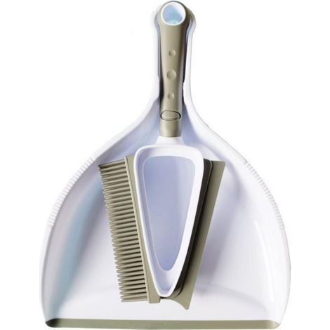 Ensemble Pelle à Poussière et Brosse à Poils avec Raclette, Pelle et Balayette, Ensemble Petit Balai et Pelle Portable pour Table Cuisine Chambre Bureau(Vert clair) (1/4)