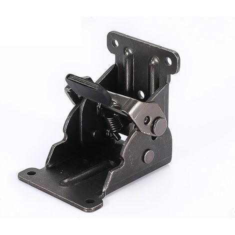 Deux jeux de pieds rétractables, pliables et verrouillables, charnières autobloquantes à 90° (bronze foncé, vis) (1/5)